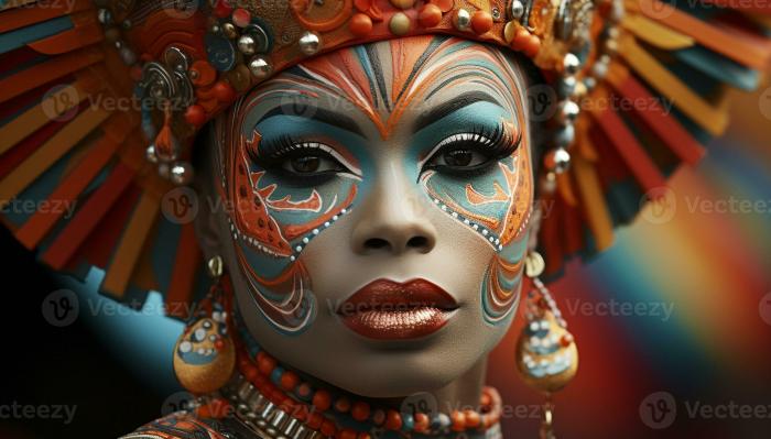 Premium AI Image | Beautiful women in ornate Hindu fashion celebrate ...